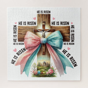 Easter He is risen Jesus Christ Ressurection Jigsaw Puzzle