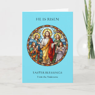 Easter He Is Risen Religious Holiday Card