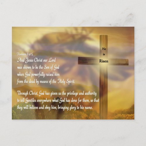 Easter _ He is Risen _ Religious Holiday Postcard