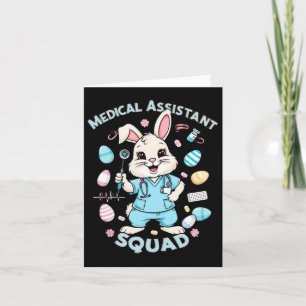 Easter Healthcare Medical Istant Squad Bunny  Card