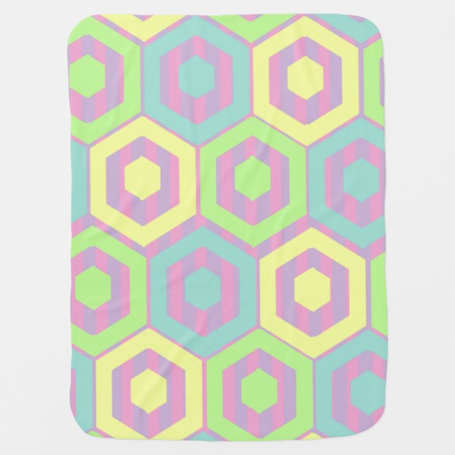Easter Hexagons  Baby Blanket (Front)