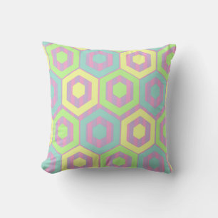 Easter Hexagons  Throw Pillow
