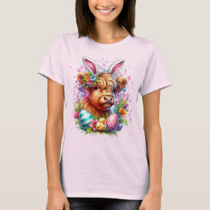 Easter Highland Cow T-Shirt