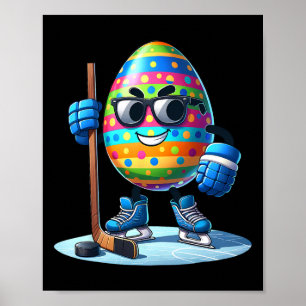 Easter Hockey Lovers Eggs Egg Bunny Rabbits Men Wo Poster