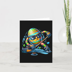 Easter Hockey Player Eggs Egg Bunny Rabbits Men Wo Card