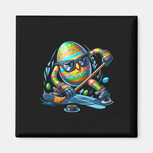 Easter Hockey Player Eggs Egg Bunny Rabbits Men Wo Magnet