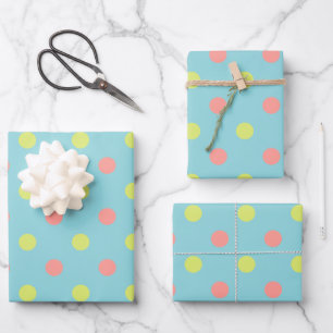 Easter Holiday Polka Dot Pattern Wrapping Paper Sheets