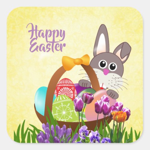 Easter Holiday Square Sticker