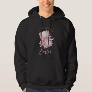 Easter Holy Bible Christian Book Lover Pink All Bo Hoodie