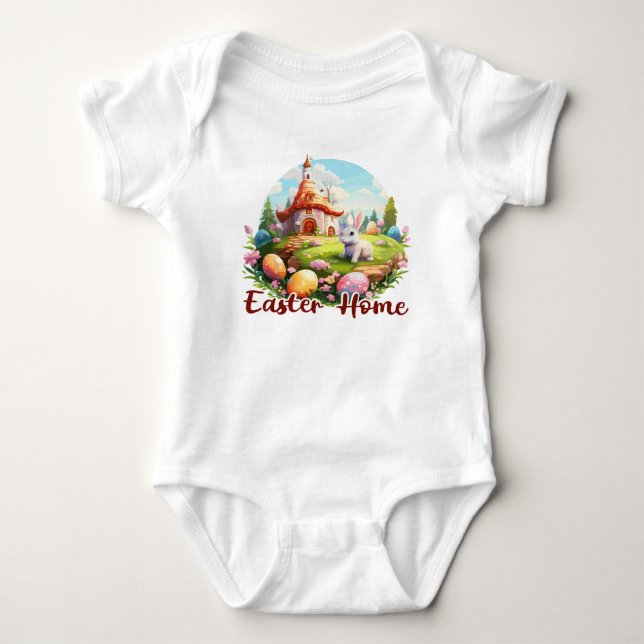 Easter Home Baby Bodysuit (Front)
