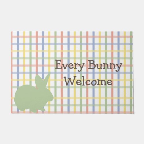 Easter Home Decor with Stripes Doormat