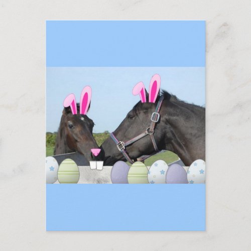 Easter Horse and Pony Postcard