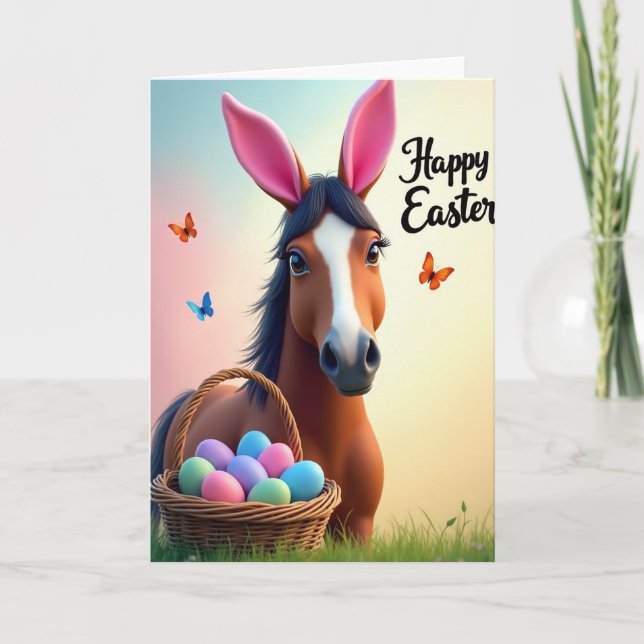 Easter Horse Celebration Card (Front)