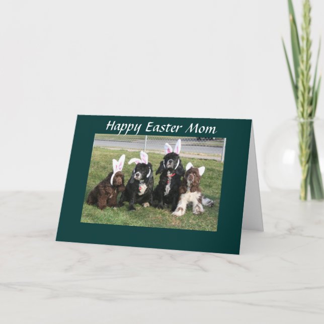 EASTER HUMOR FROM KIDS TO MOM HOLIDAY CARD (Front)