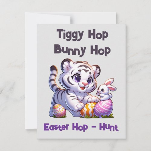 Easter hunt with Bunny Hop and Tiggy Hop  Invitation