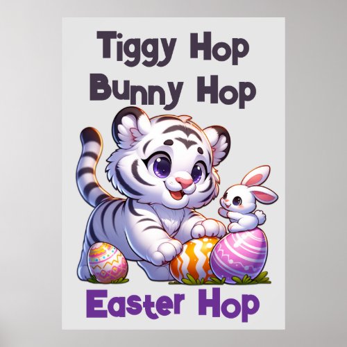 Easter hunt with Bunny Hop and Tiggy Hop  Poster