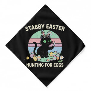 Easter Hunting For Eggs Funny Cat Bandana