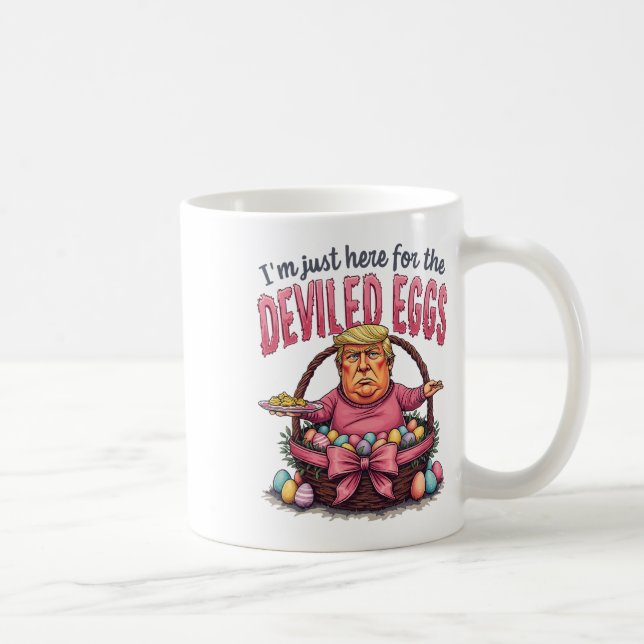 Easter I'm Just Here For The Deviled Eggs Funny Do Coffee Mug (Right)
