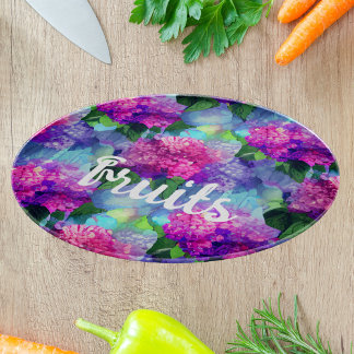 Easter Inspired Floral Glass Cutting Board