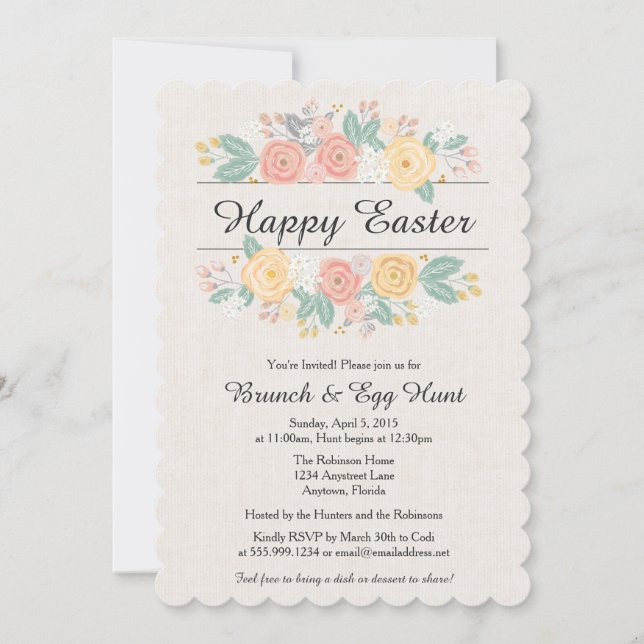 Easter Invitation, Brunch, Easter Egg Hunt Invite (Front)