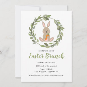 Easter Invitation Cute Bunny for your party