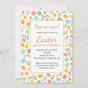 Easter Invitation floral border