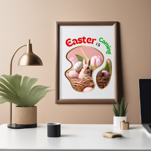 Easter is Coming - Cute Chicks Poster