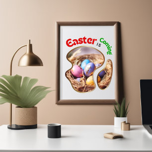 Easter is Coming - Flowers Poster