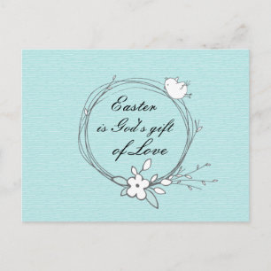 Easter is God's gift of Love, Scripture John 11:25 Postcard