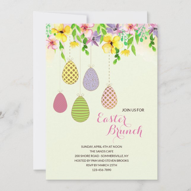 Easter is Here Invitation (Front)