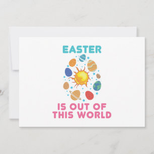 Easter Is Out of This World Space Planets Holiday Card