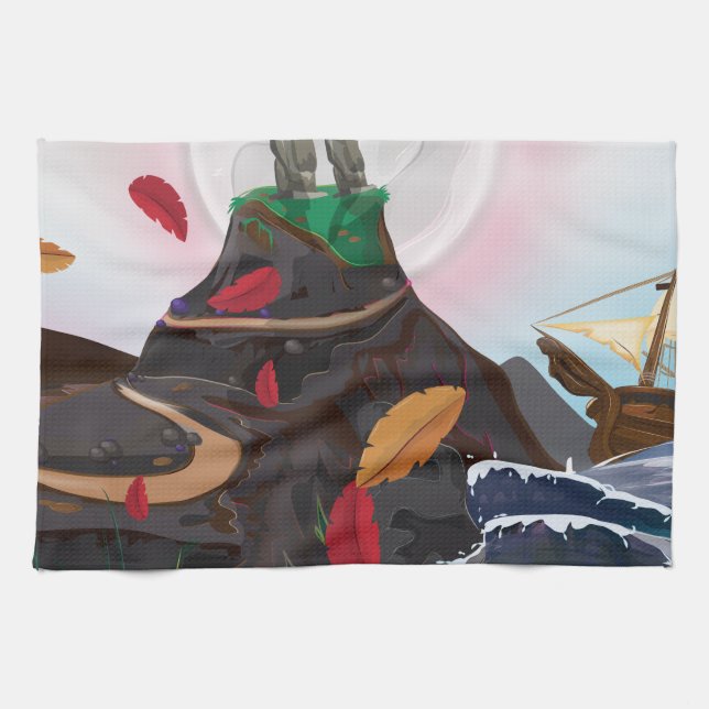 Easter Island Adventure Towel (Horizontal)