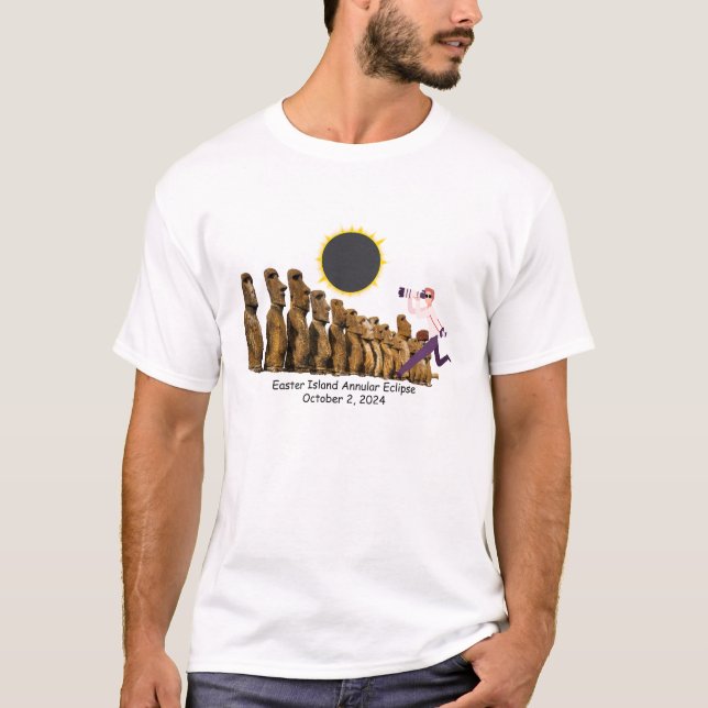Easter Island Annular Eclipse T Shirt (Front)