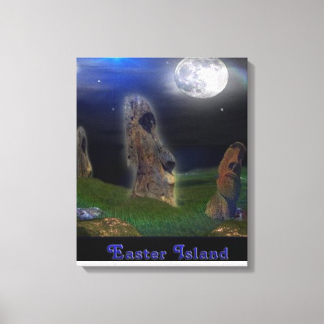 Easter Island Art poster Canvas Print (Front)