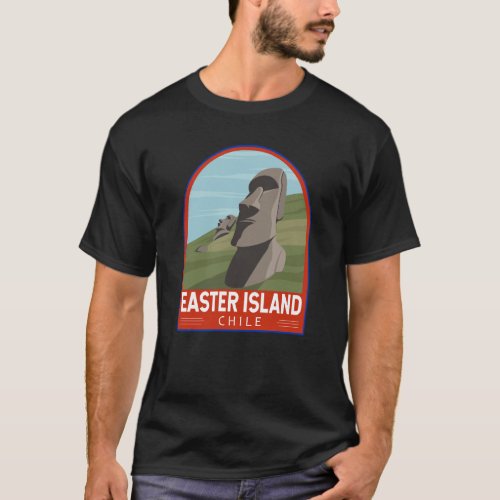 Easter Island Chile Retro Travel Art Vintage T_Shirt