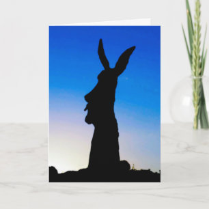 Easter Island Easter Bunny Holiday Card