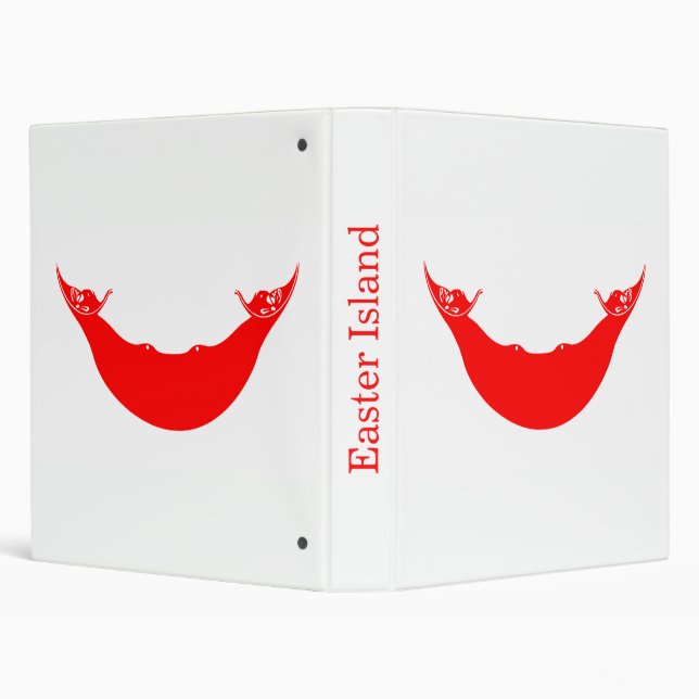 Easter Island Flag 3 Ring Binder (Background)