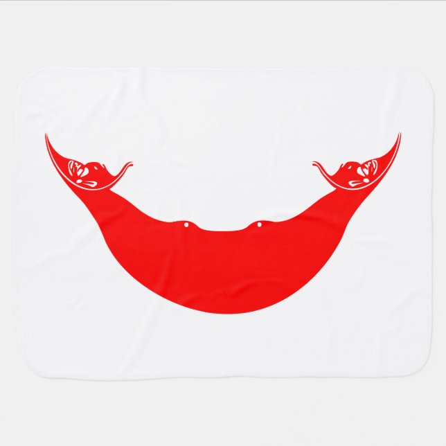 Easter Island Flag Baby Blanket (Horizontal)