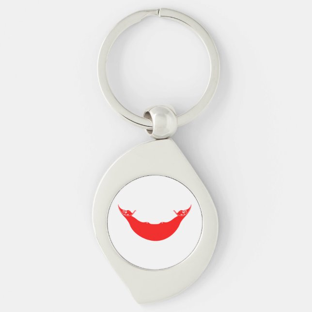 Easter Island Flag Keychain (Front)