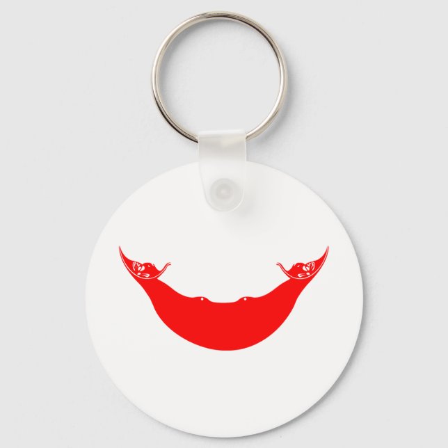 Easter Island Flag Keychain (Front)