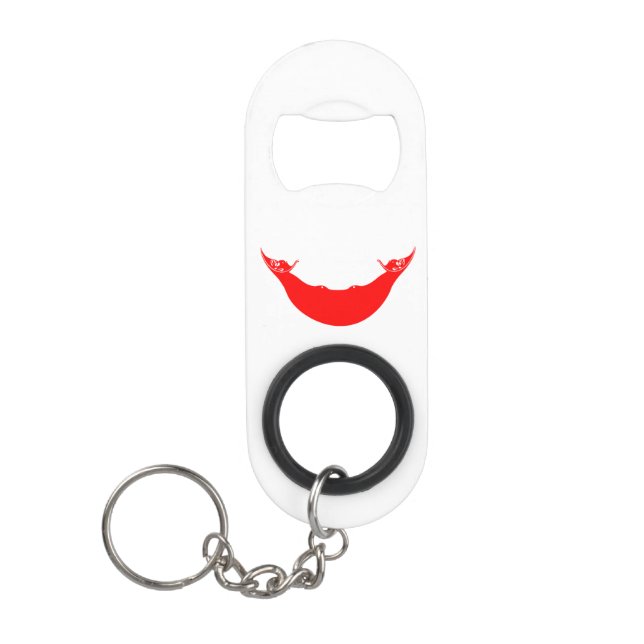 Easter Island Flag Keychain Bottle Opener (Front)