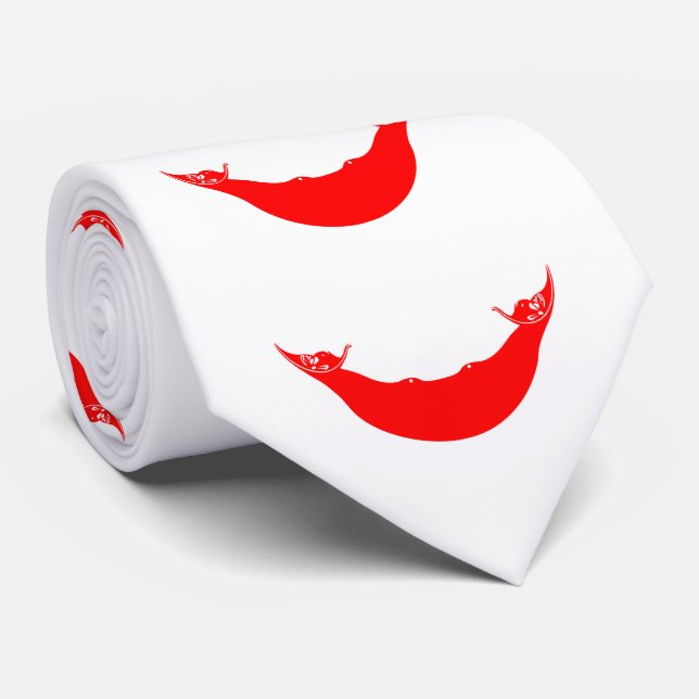 Easter Island Flag Neck Tie (Rolled)
