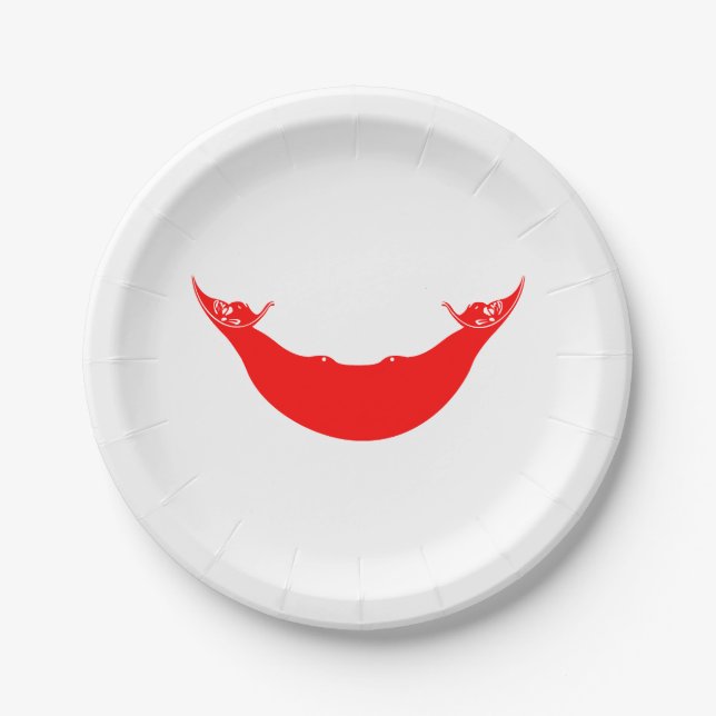 Easter Island Flag Paper Plates (Front)