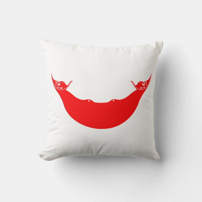 Easter Island Flag Throw Pillow (Front)