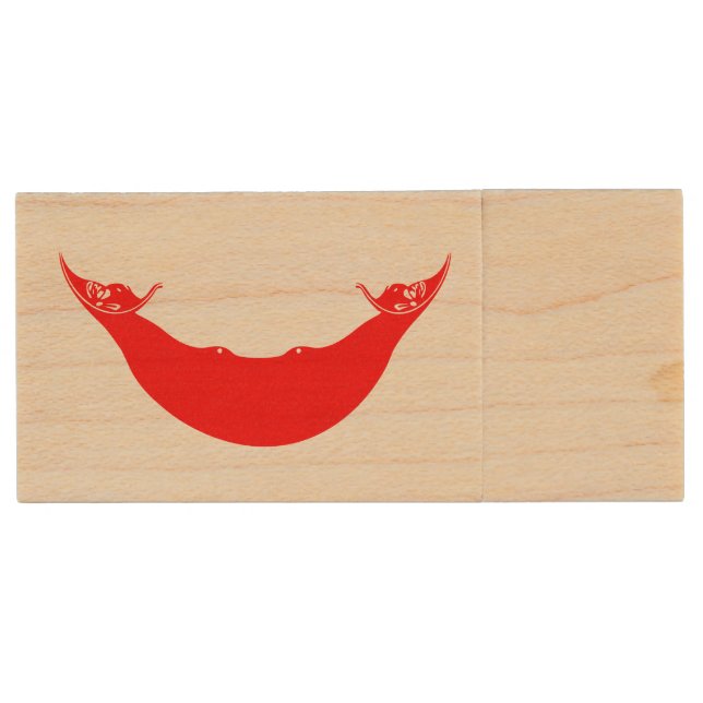 Easter Island Flag Wood Flash Drive (Front)