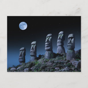 Easter Island Heads Postcard