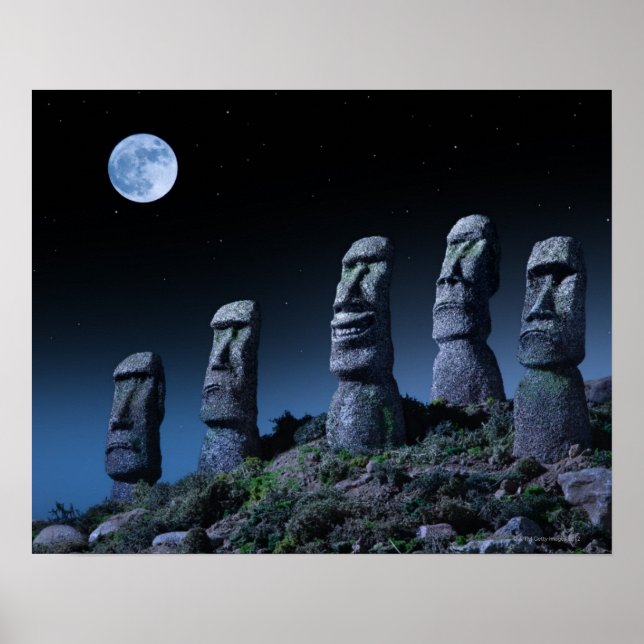 Easter Island Heads Poster (Front)