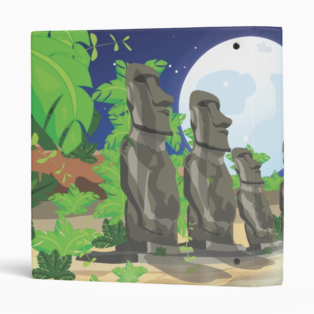 Easter Island Moai Binder (Back/Spine)