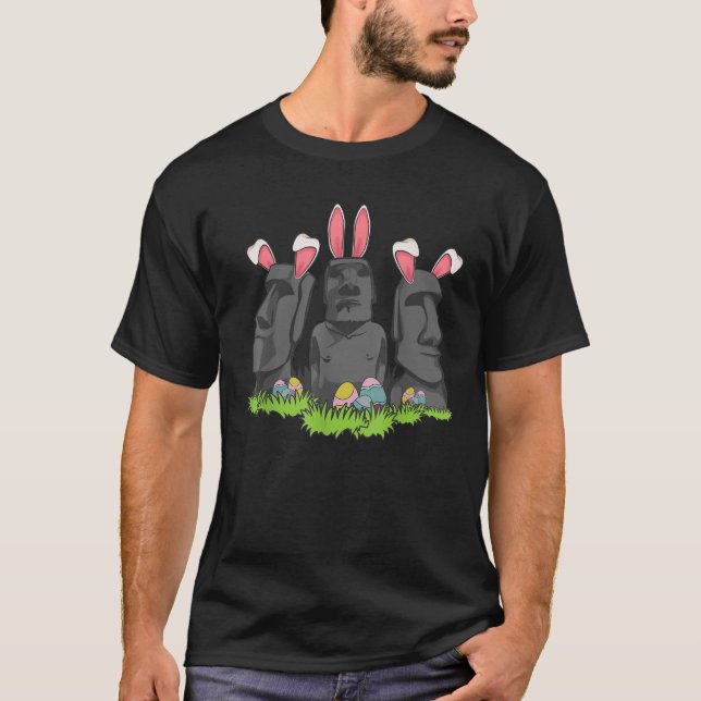Easter Island Moai Figures Cute Travelers Funny Gi T-Shirt (Front)