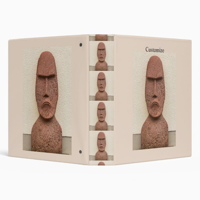 Easter Island Moai Head Thunder_Cove 3 Ring Binder (Background)